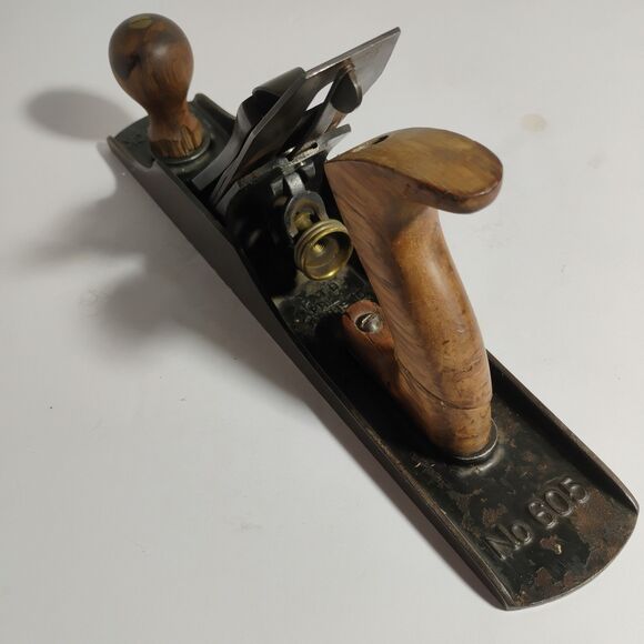 Vintage Stanley Bedrock 605 Plane Corrugated Sole Patent D Apr 2 1910 Rare - Picture 2 of 16